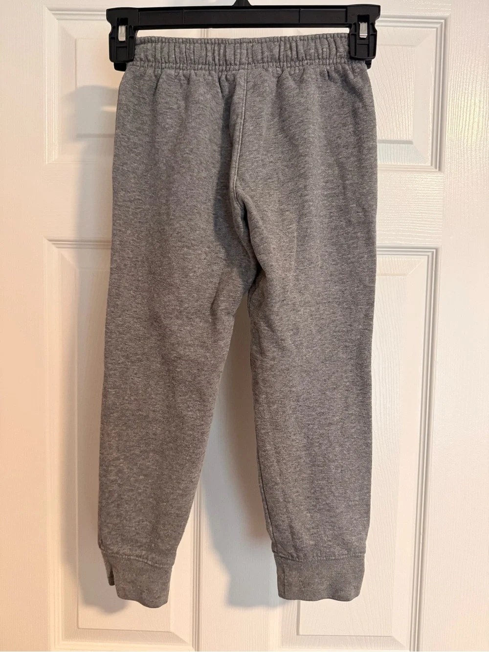 Nike Grey Kids Fleece Joggers with White Swoosh